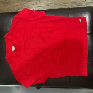 Guess keyhole bright red crop top